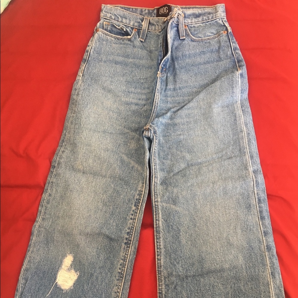 BDG high rise cropped mom jeans